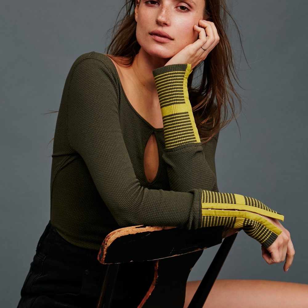 Free People keyhole thermal top